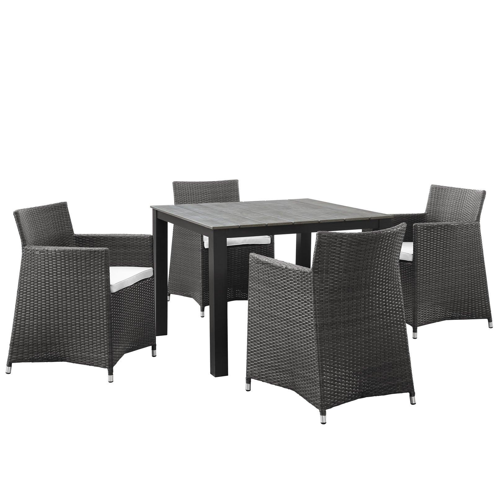 Modway Junction 5 Piece Outdoor Patio Dining Set FredCo
