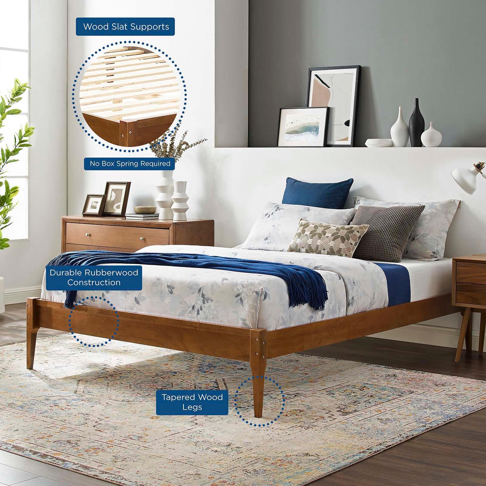 Modway June King Wood Platform Bed Frame FredCo