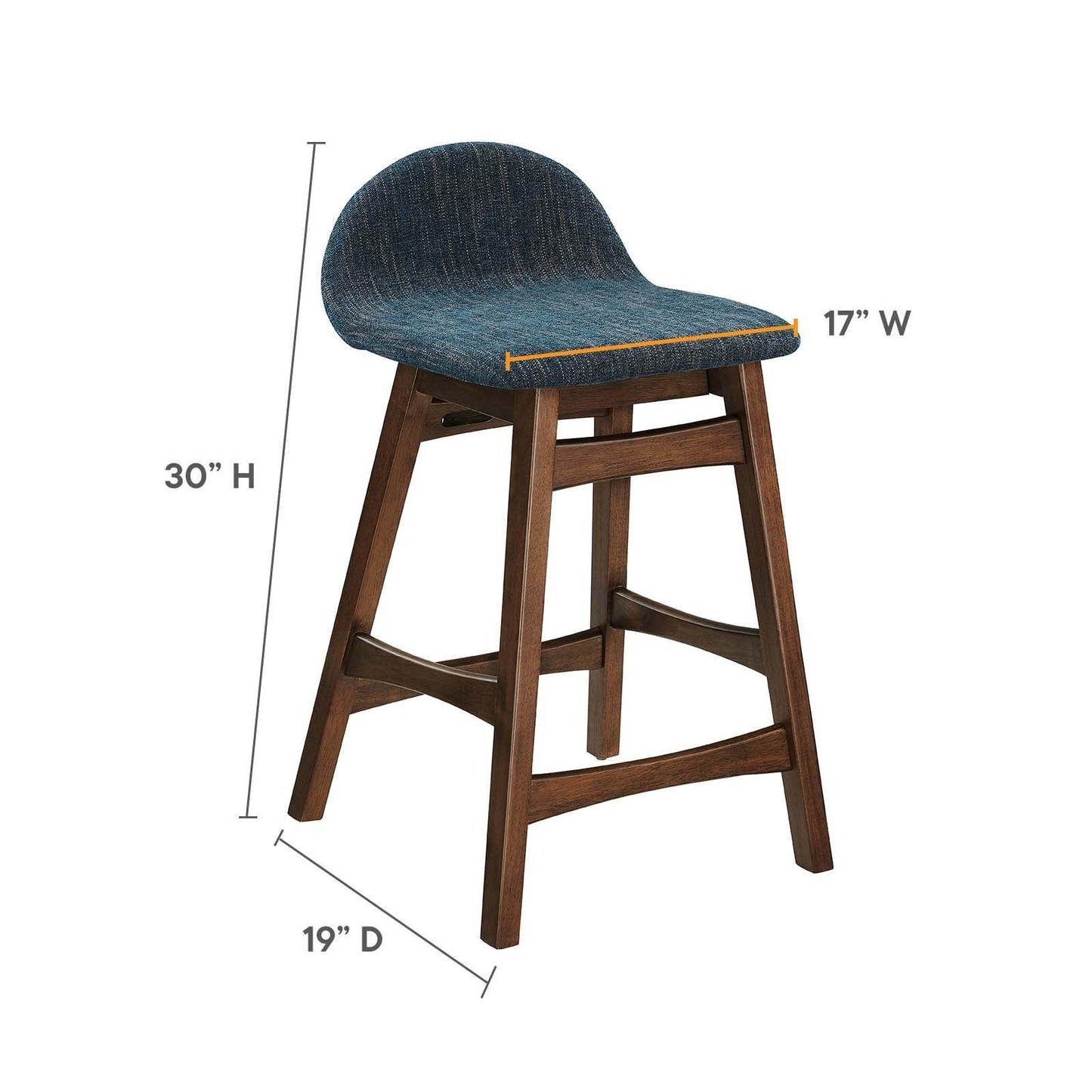Modway Juno Wood Counter Stool - Set of 2, EEI-6555 FredCo
