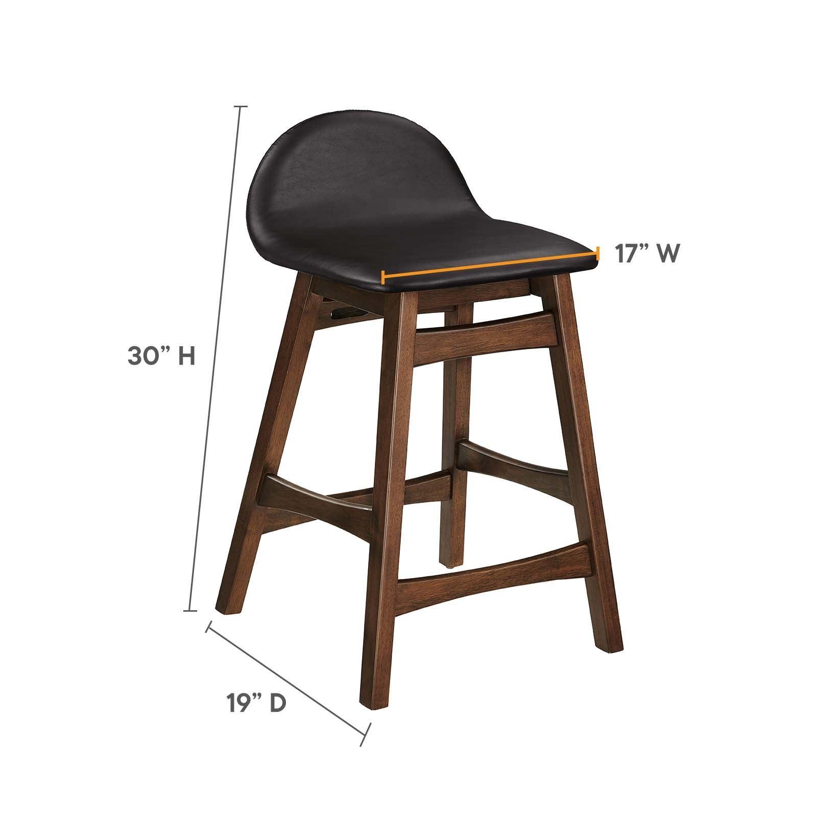 Modway Juno Wood Counter Stool - Set of 2, EEI-6556 FredCo