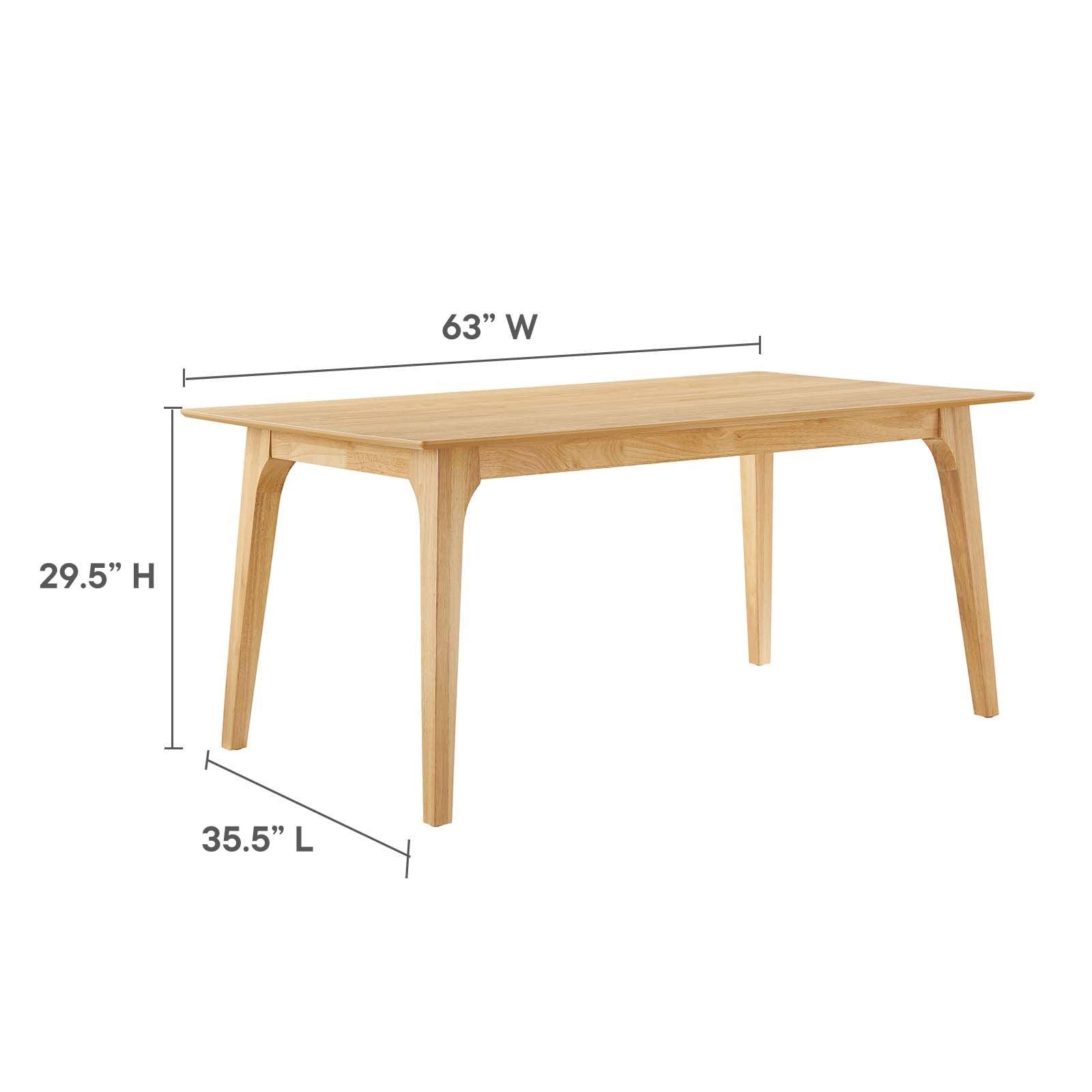 Modway Juxtapose 63” Rectangle Dining Table, EEI-6017 FredCo
