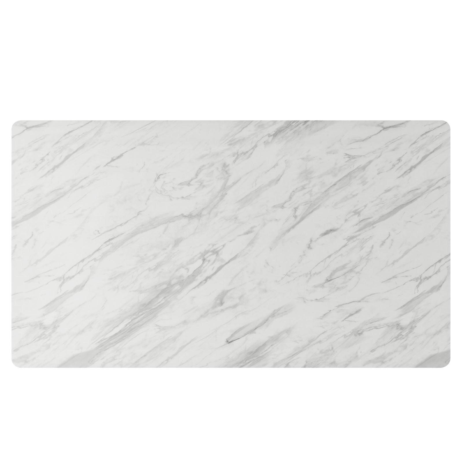 Modway Juxtapose 63" Rectangular Performance Artificial Marble Dining Table FredCo