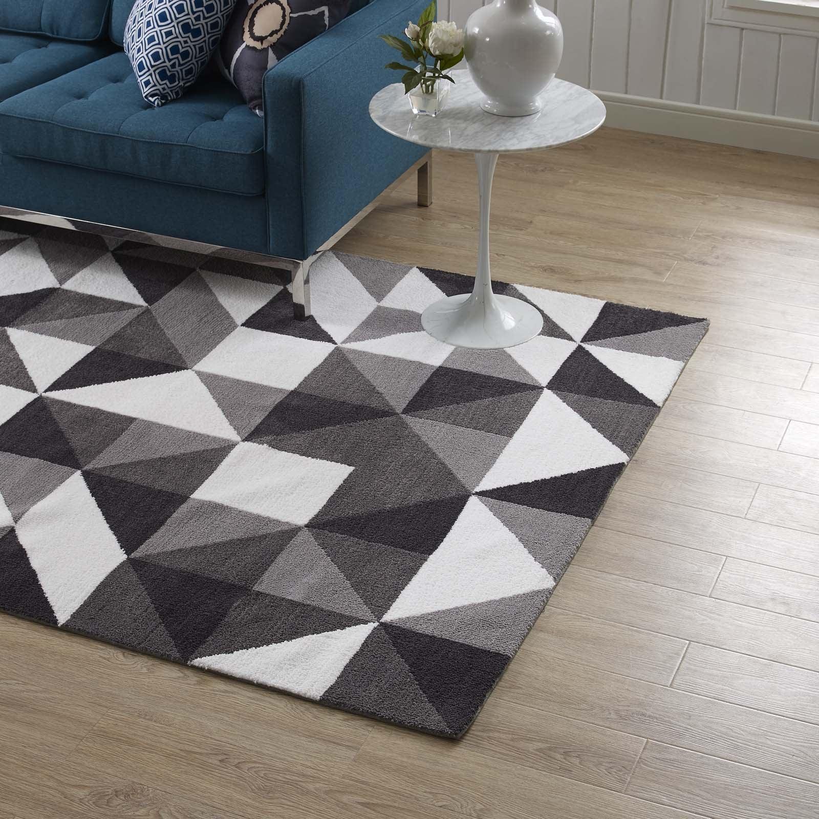 Modway Kahula Geometric Triangle Mosaic Area Rug FredCo