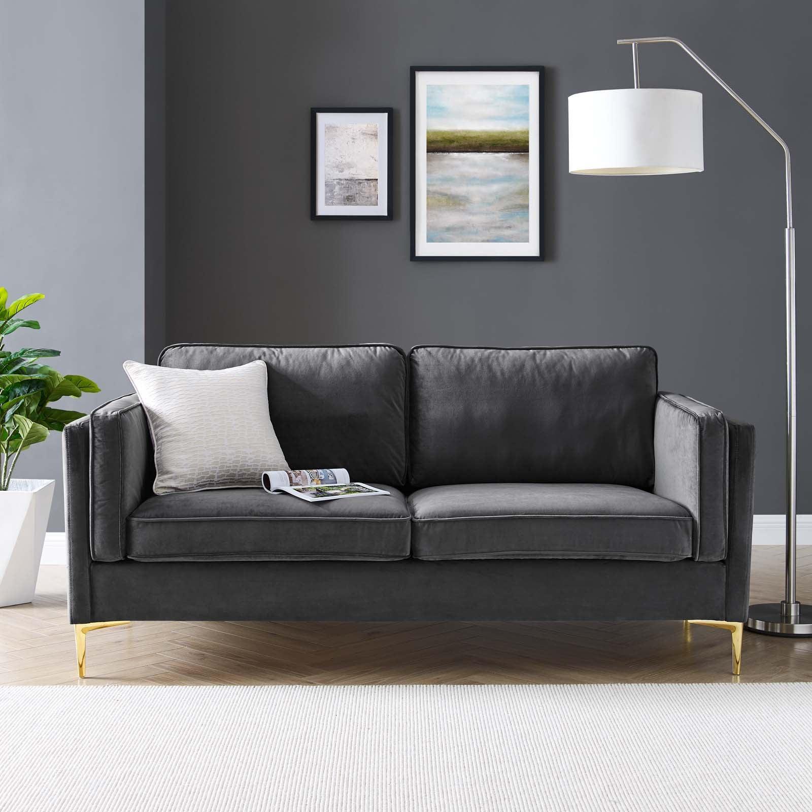 Modway Kaiya Performance Velvet Sofa FredCo