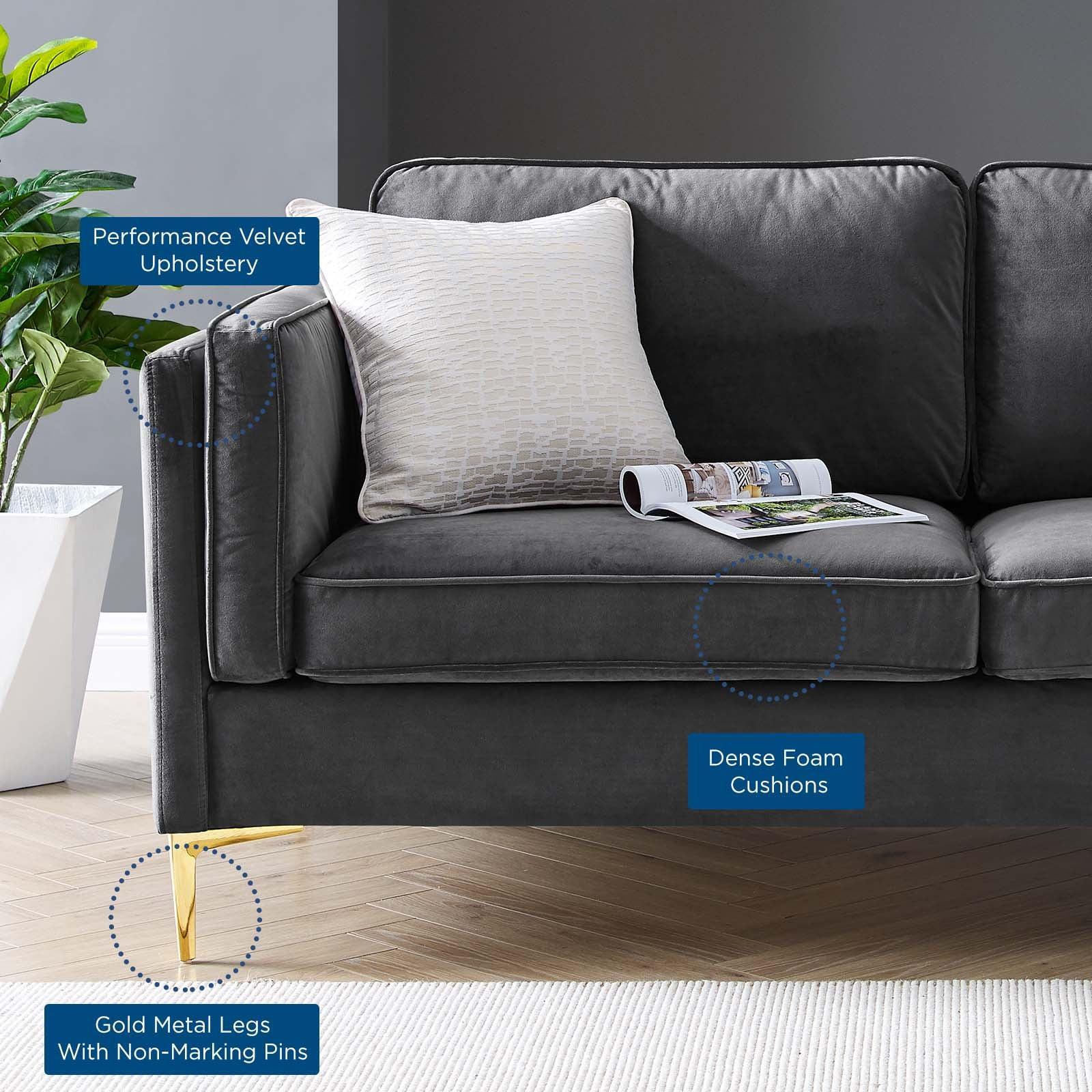 Modway Kaiya Performance Velvet Sofa FredCo