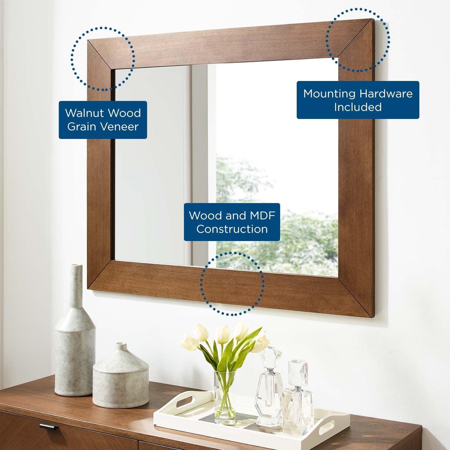 Modway Kali Wall Mirror FredCo