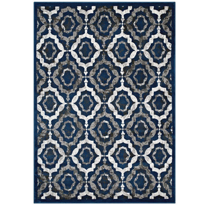 Modway Kalinda Rustic Vintage Moroccan Trellis Area Rug FredCo