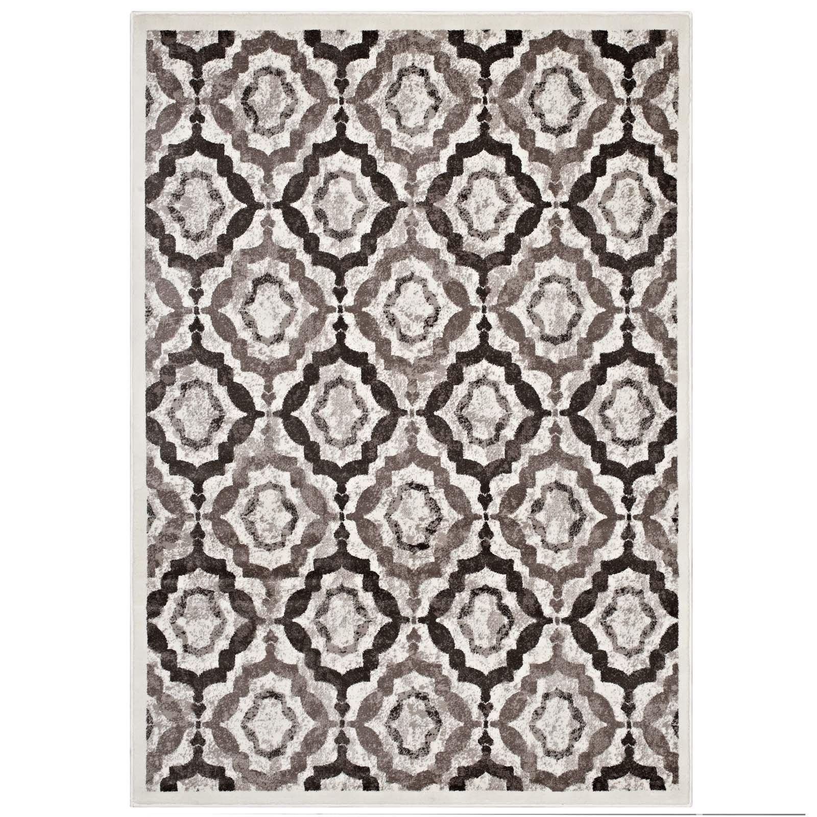 Modway Kalinda Rustic Vintage Moroccan Trellis Area Rug FredCo