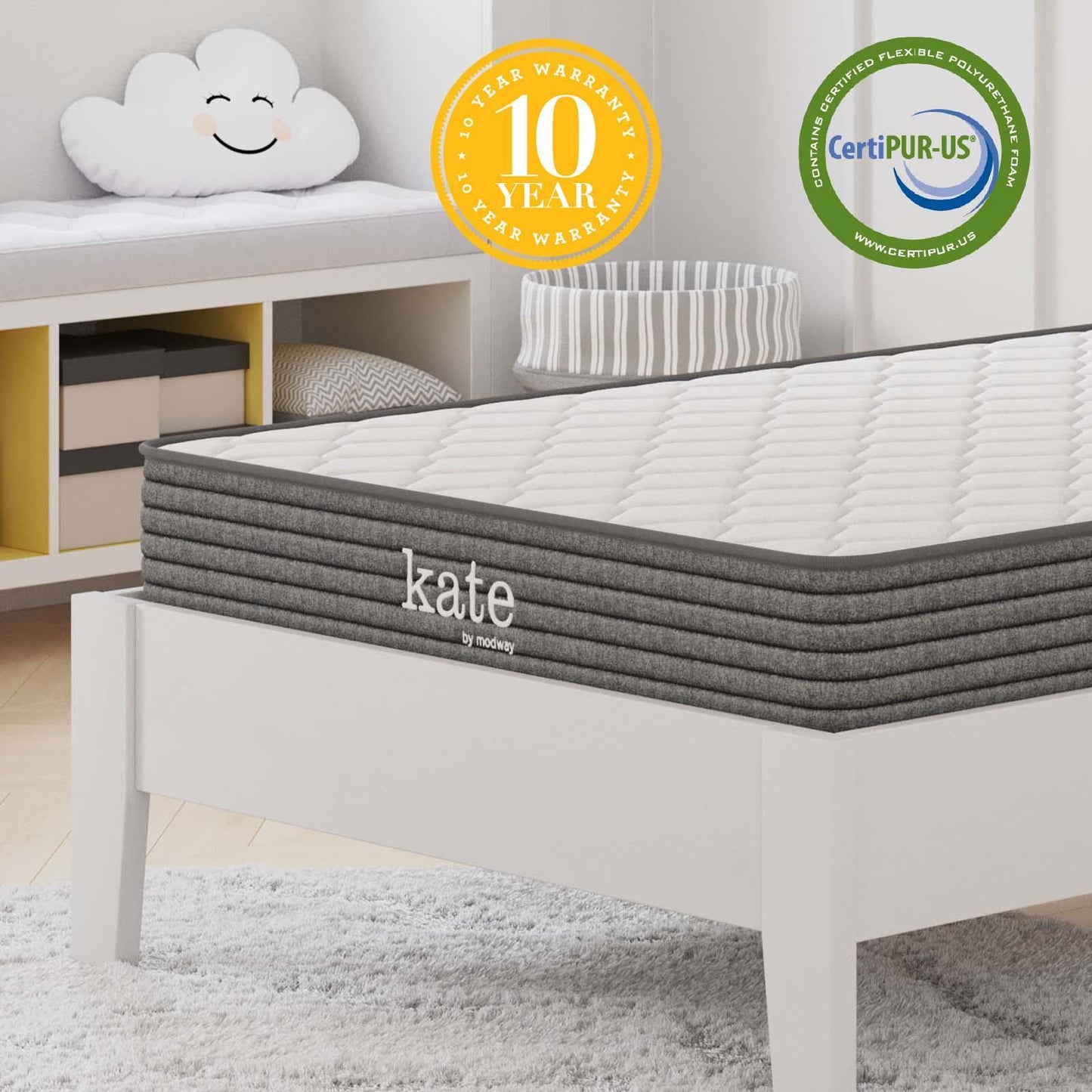 Modway Kate 6" Narrow Twin Mattress, MOD-7097 FredCo
