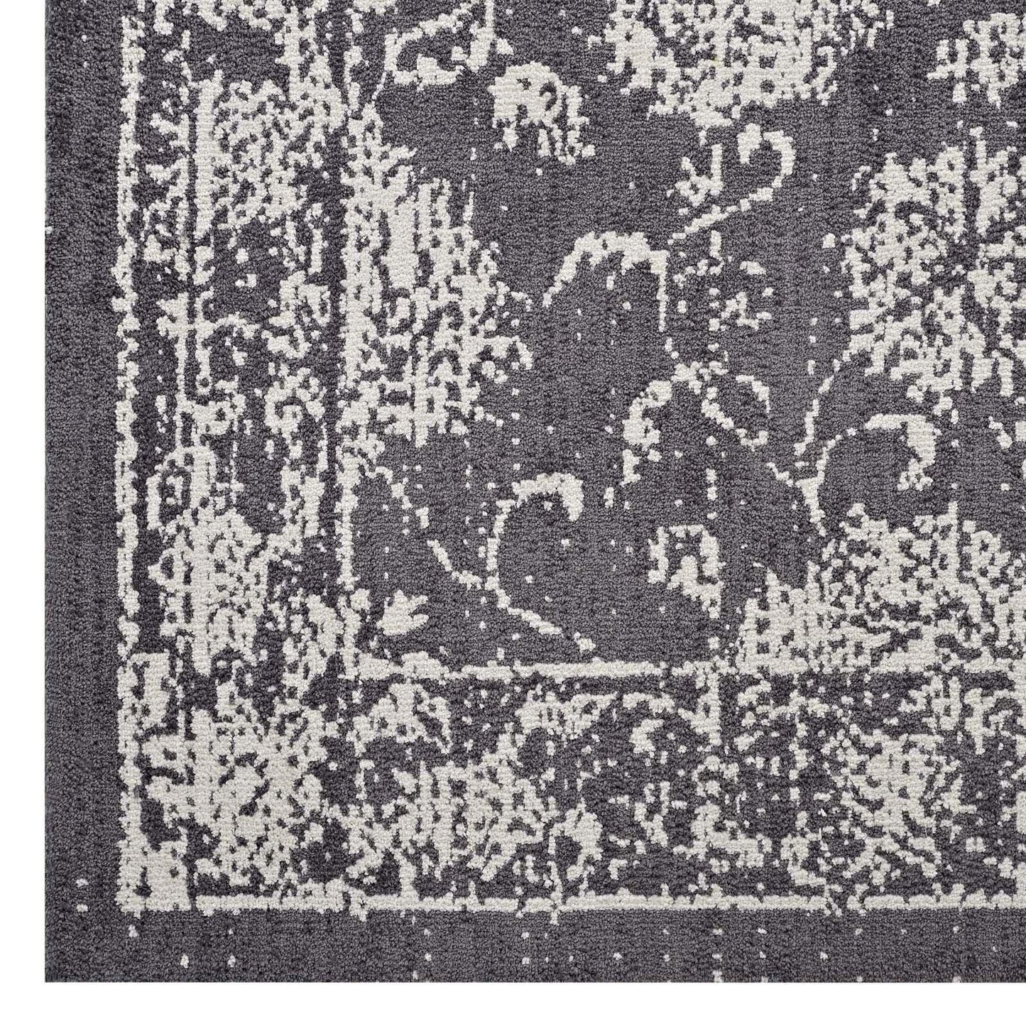 Modway Kazia Distressed Floral Lattice Area Rug FredCo