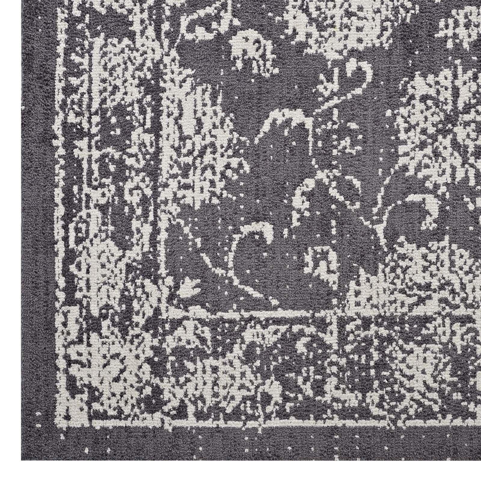 Modway Kazia Distressed Floral Lattice Area Rug FredCo