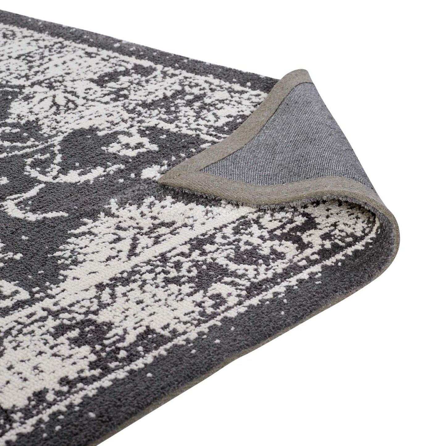 Modway Kazia Distressed Floral Lattice Area Rug FredCo