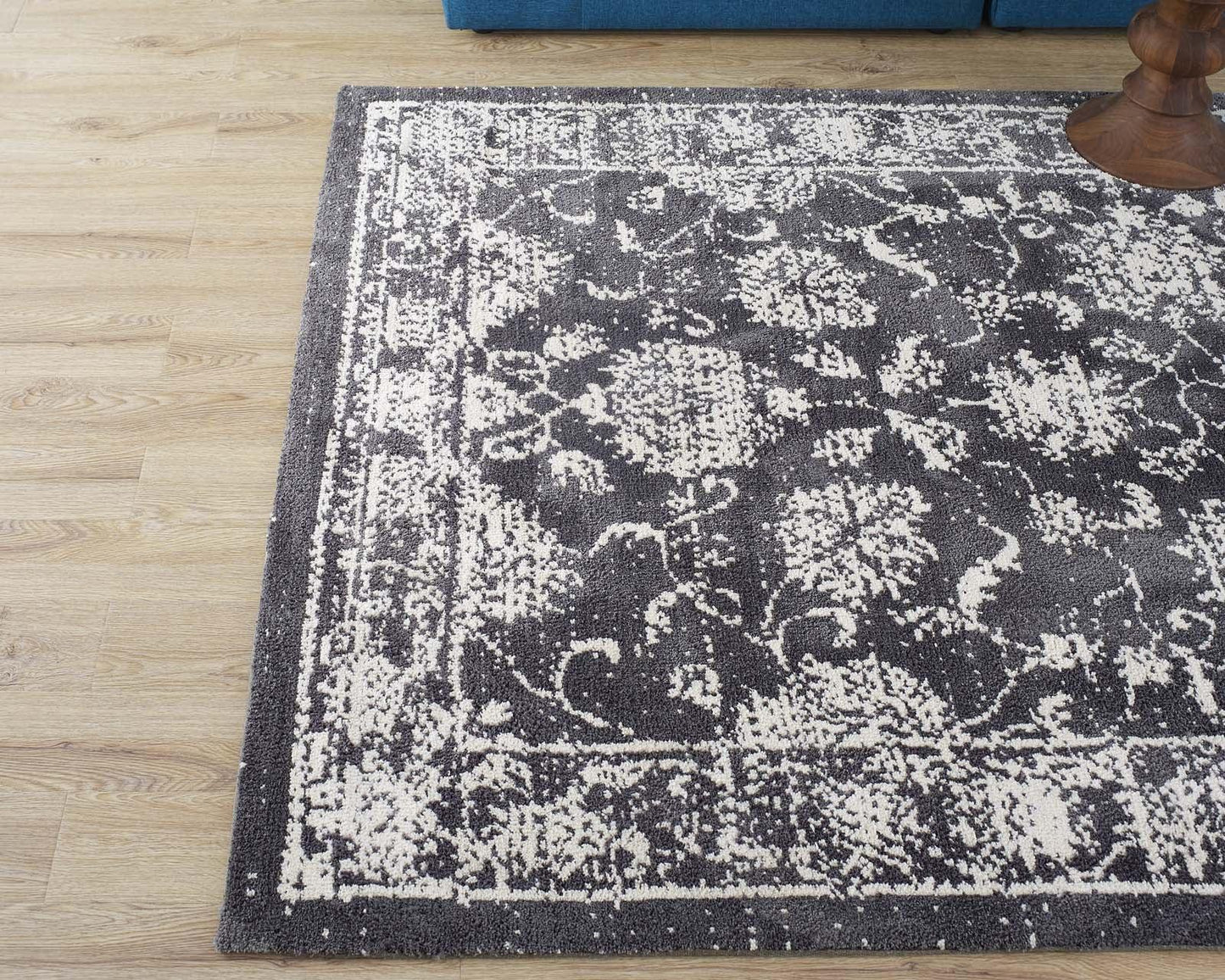 Modway Kazia Distressed Floral Lattice Area Rug FredCo