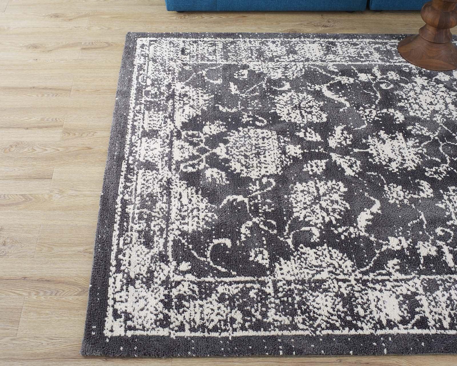 Modway Kazia Distressed Floral Lattice Area Rug FredCo