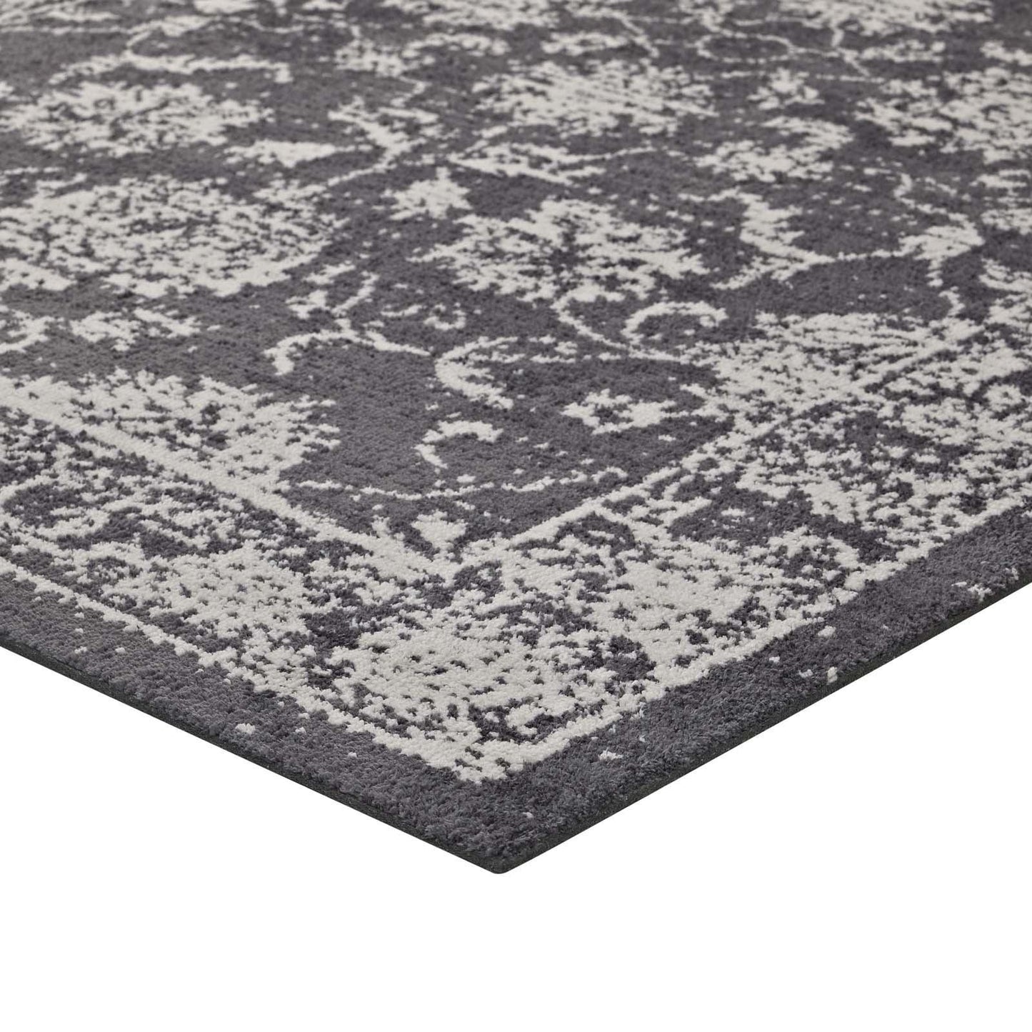 Modway Kazia Distressed Floral Lattice Area Rug FredCo