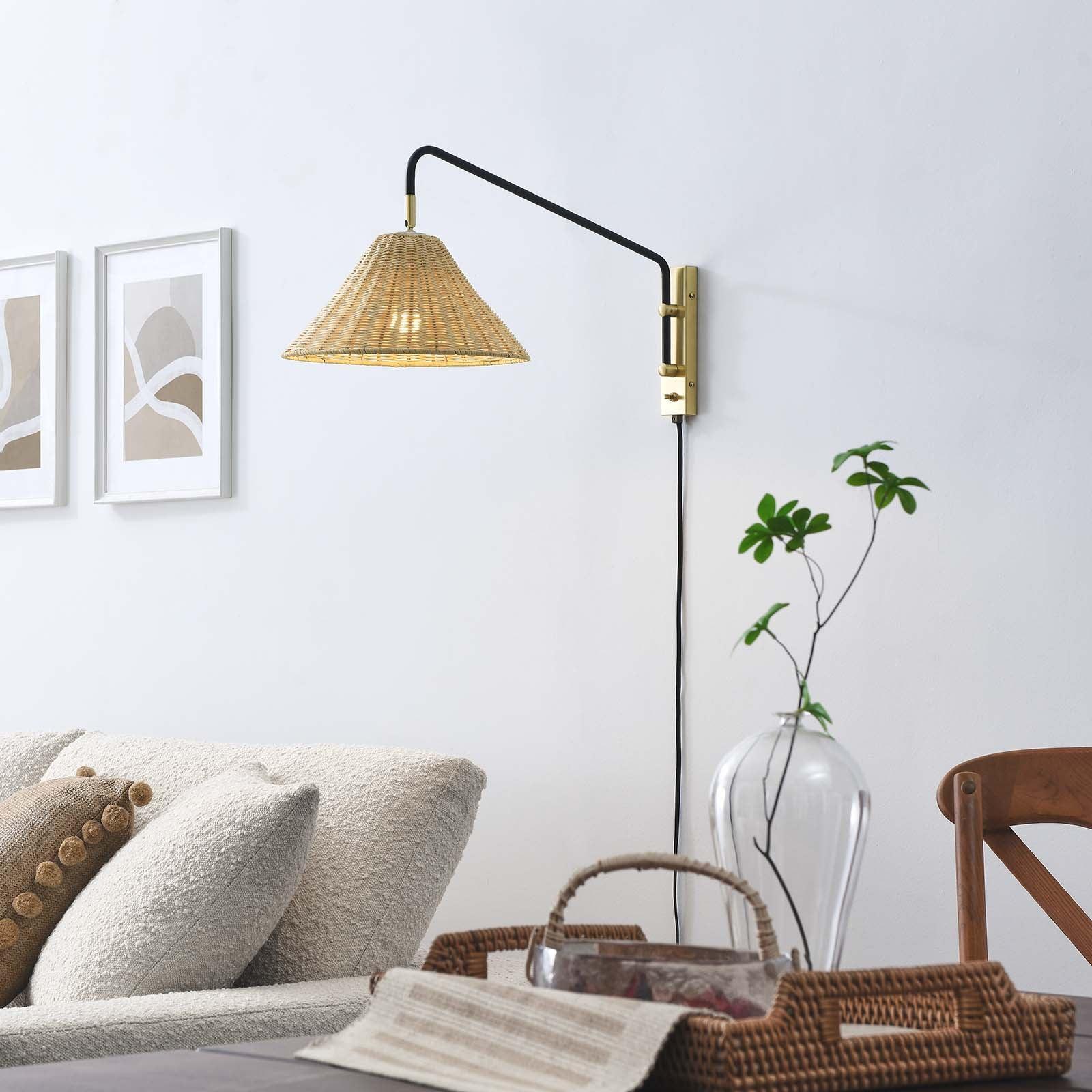 Modway Keala Rattan Wall Sconce, EEI-6255 FredCo