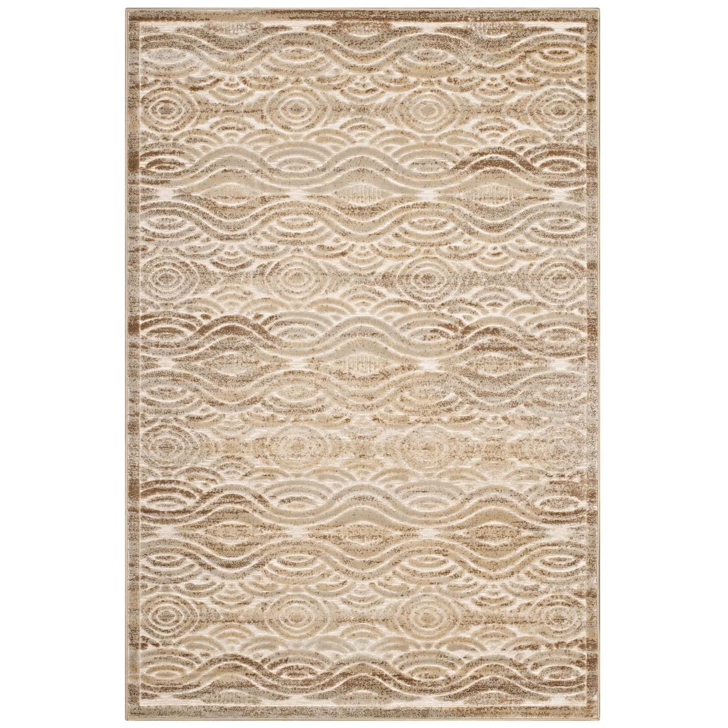 Modway Kennocha Rustic Vintage Abstract Waves Area Rug FredCo
