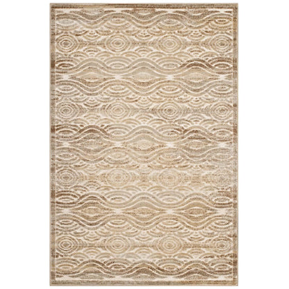 Modway Kennocha Rustic Vintage Abstract Waves Area Rug FredCo