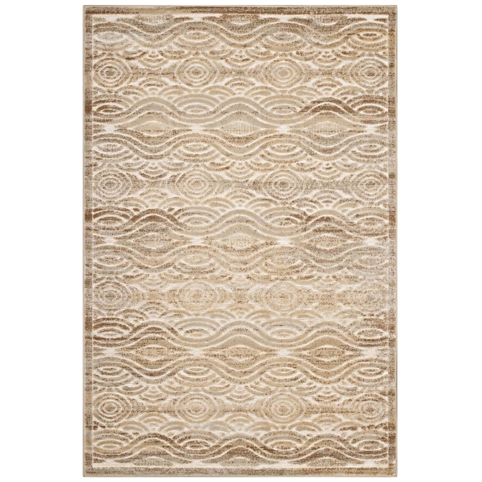Modway Kennocha Rustic Vintage Abstract Waves Area Rug FredCo