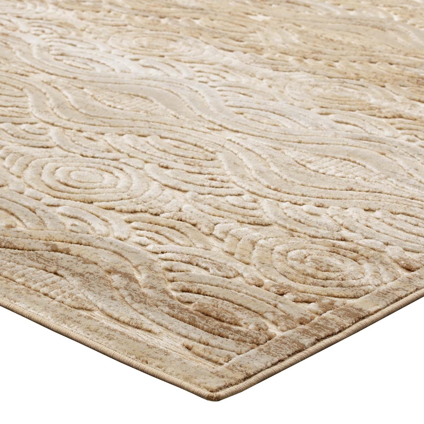 Modway Kennocha Rustic Vintage Abstract Waves Area Rug FredCo