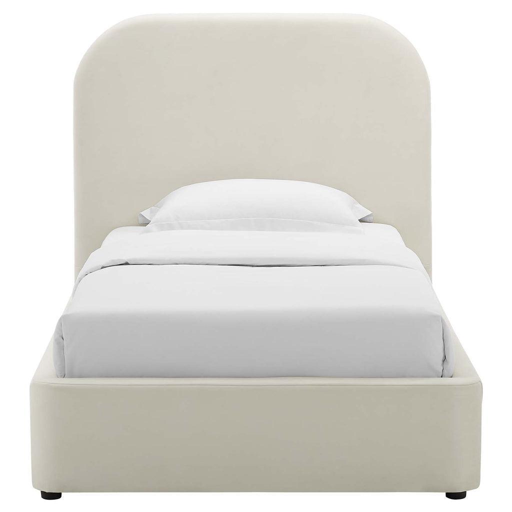 Modway Keynote Performance Velvet Curved Platform Bed FredCo