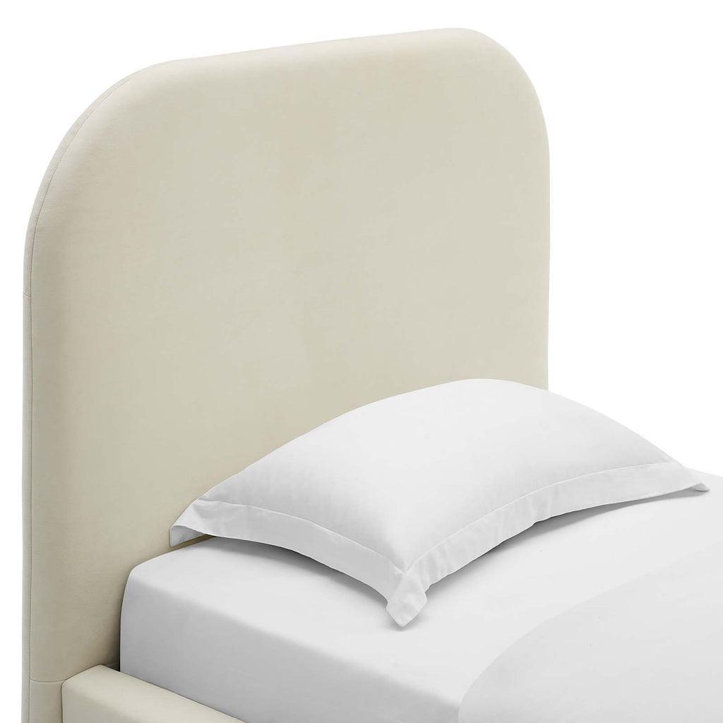 Modway Keynote Performance Velvet Curved Platform Bed FredCo