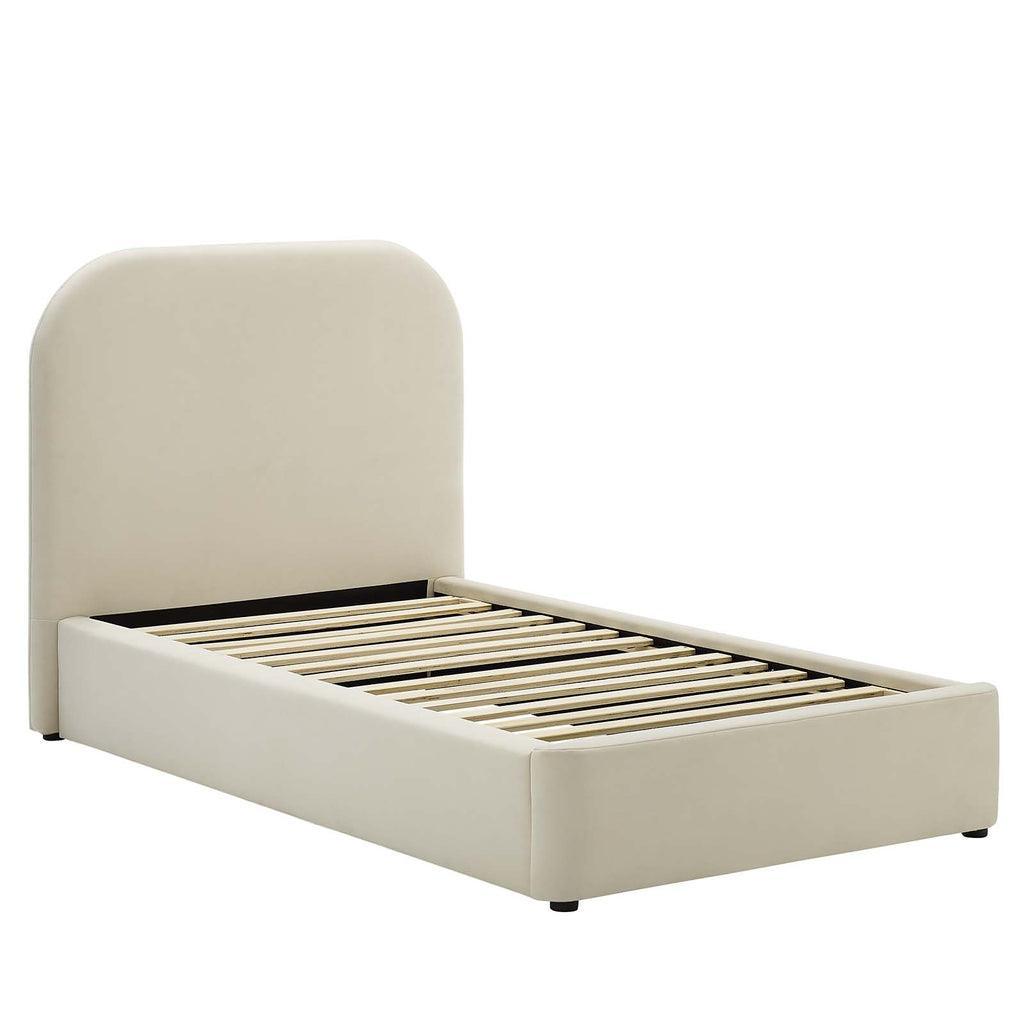 Modway Keynote Performance Velvet Curved Platform Bed FredCo