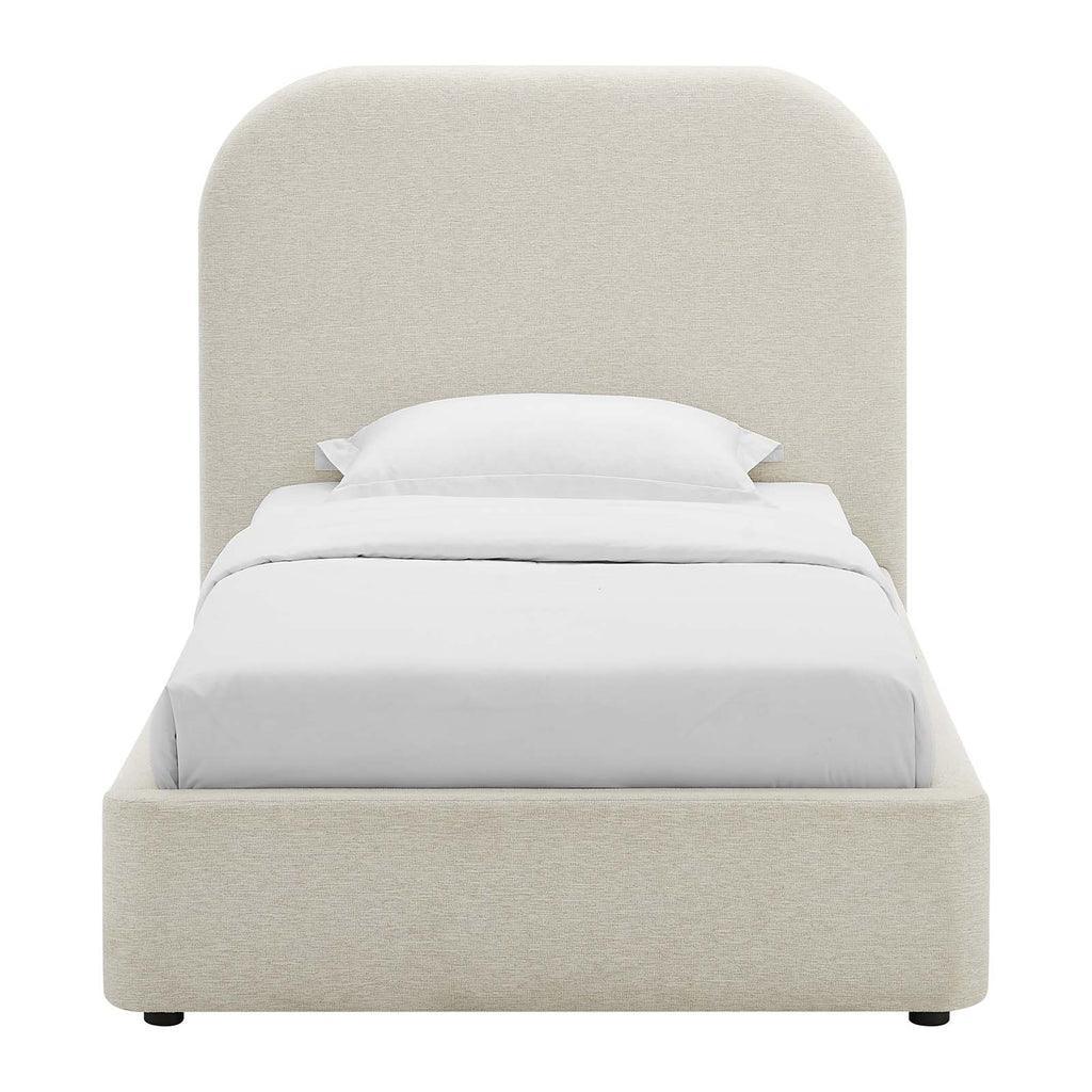 Modway Keynote Upholstered Fabric Curved Platform Bed FredCo