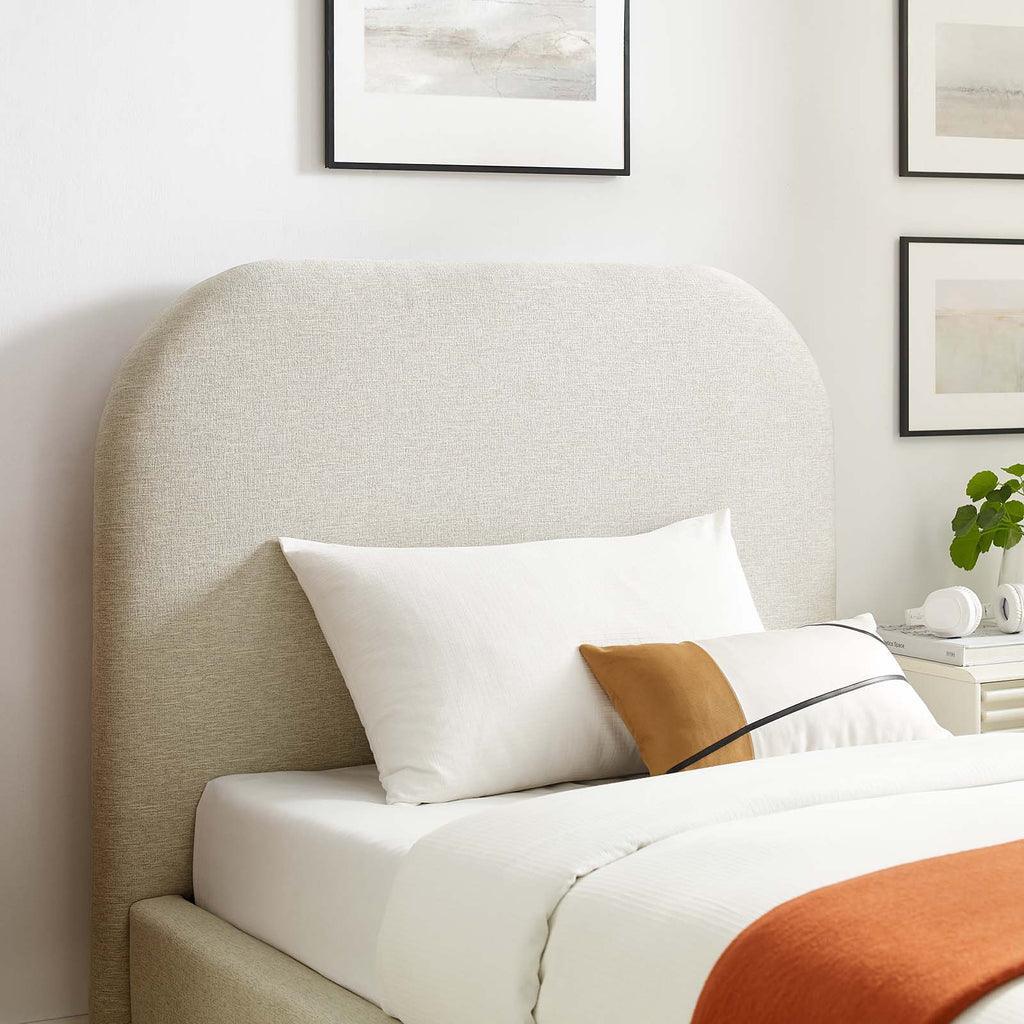 Modway Keynote Upholstered Fabric Curved Platform Bed FredCo