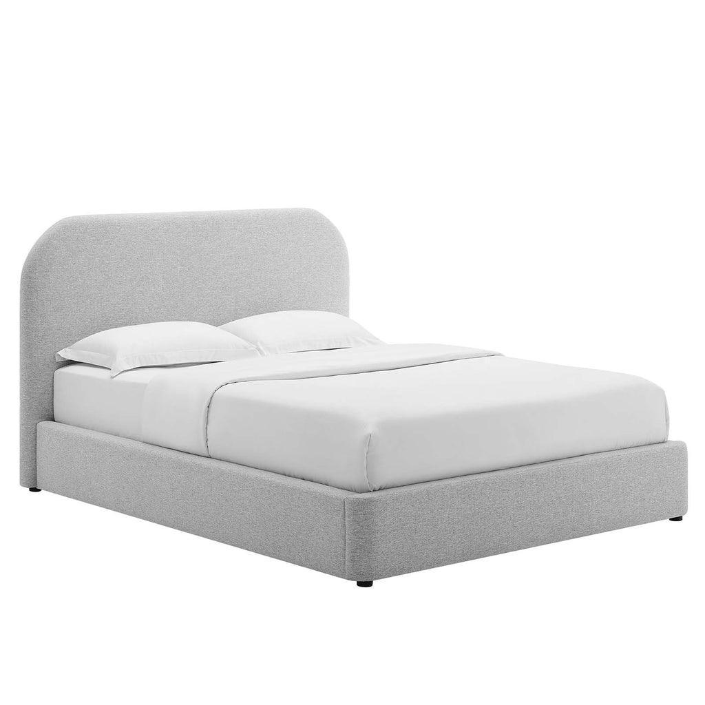 Modway Keynote Upholstered Fabric Curved Platform Bed FredCo