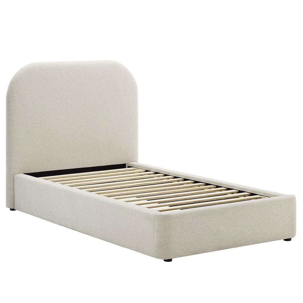 Modway Keynote Upholstered Fabric Curved Platform Bed FredCo