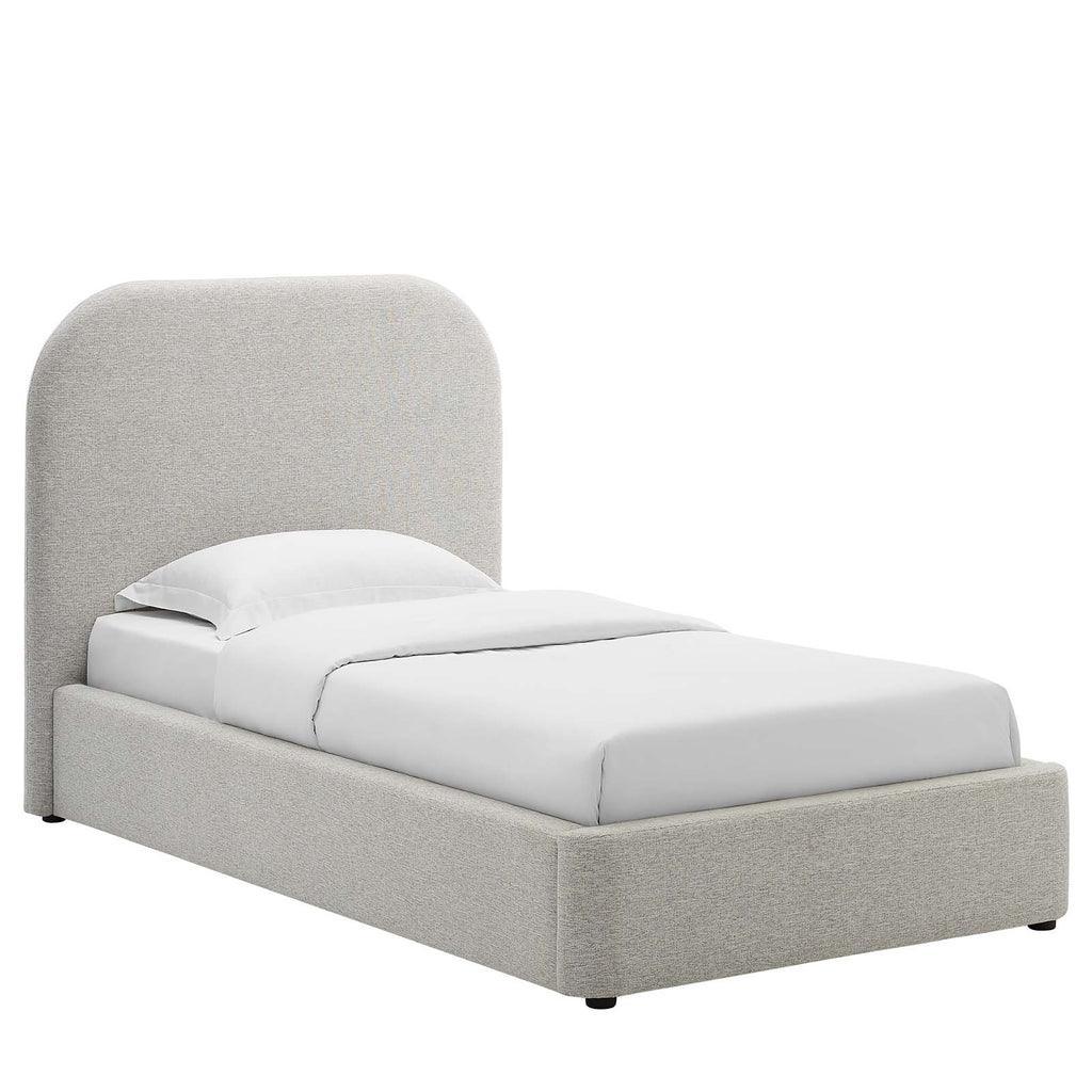 Modway Keynote Upholstered Fabric Curved Platform Bed FredCo