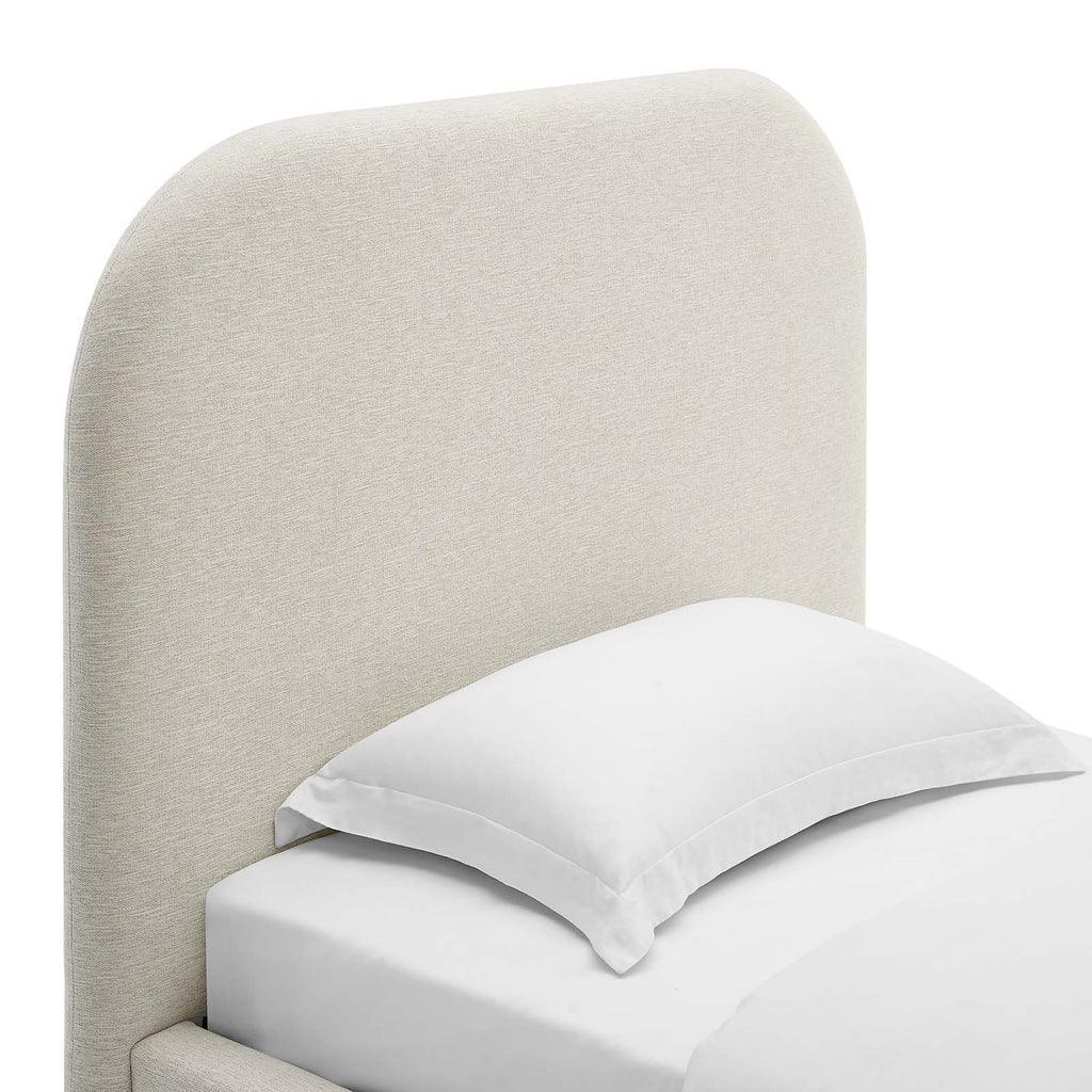 Modway Keynote Upholstered Fabric Curved Platform Bed FredCo