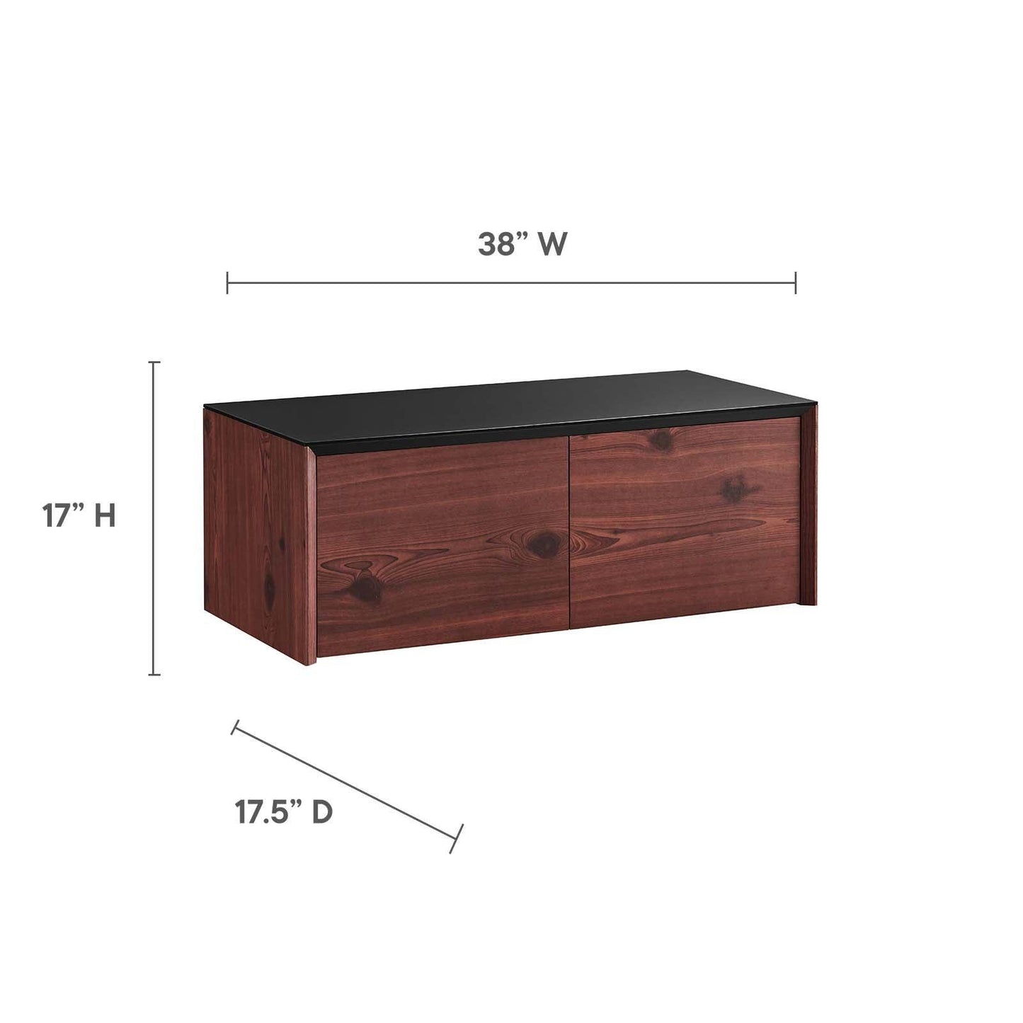 Modway Kinetic 49" Wall-Mount Office Desk With Cabinet and Shelf FredCo