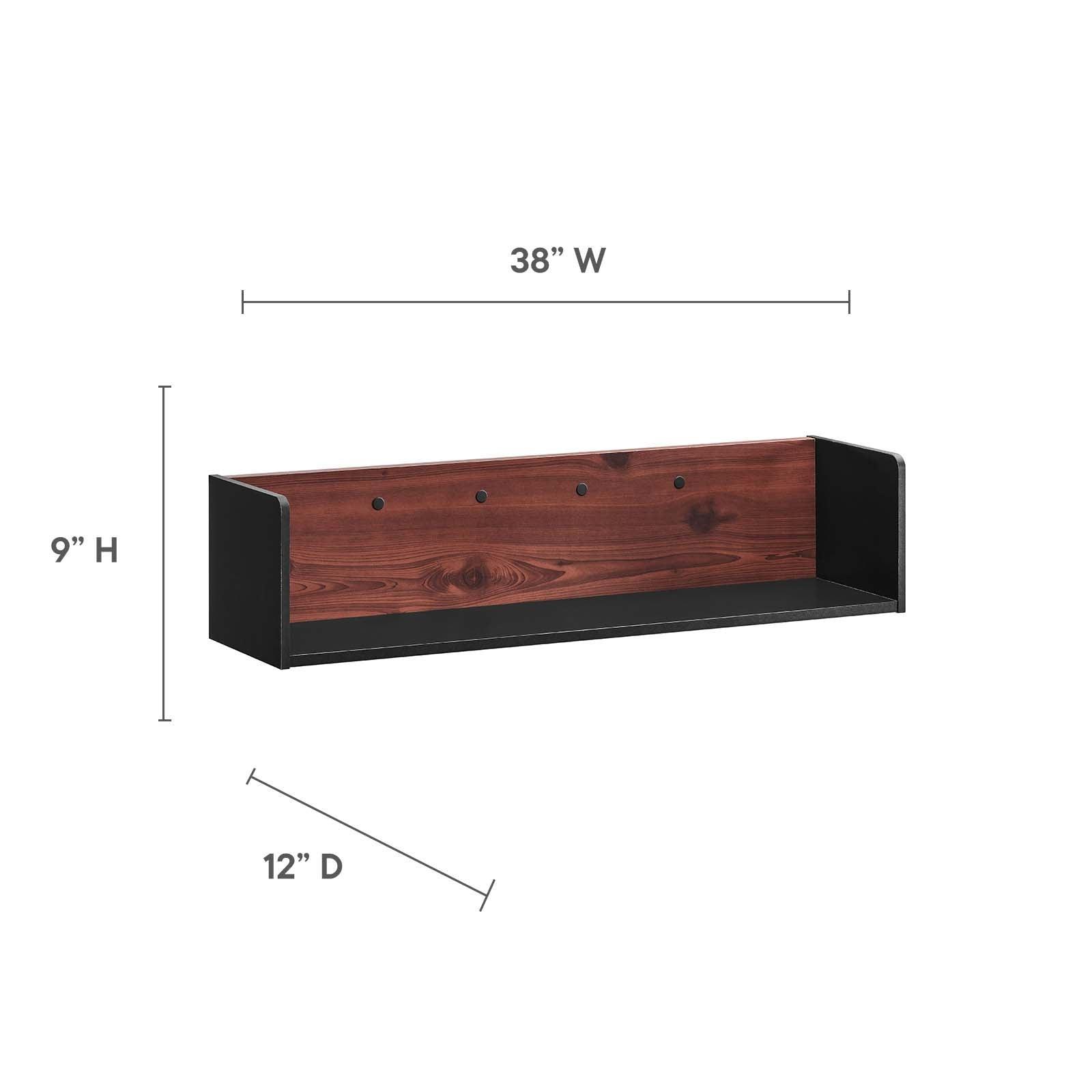Modway Kinetic 49" Wall-Mount Office Desk With Cabinet and Shelf FredCo