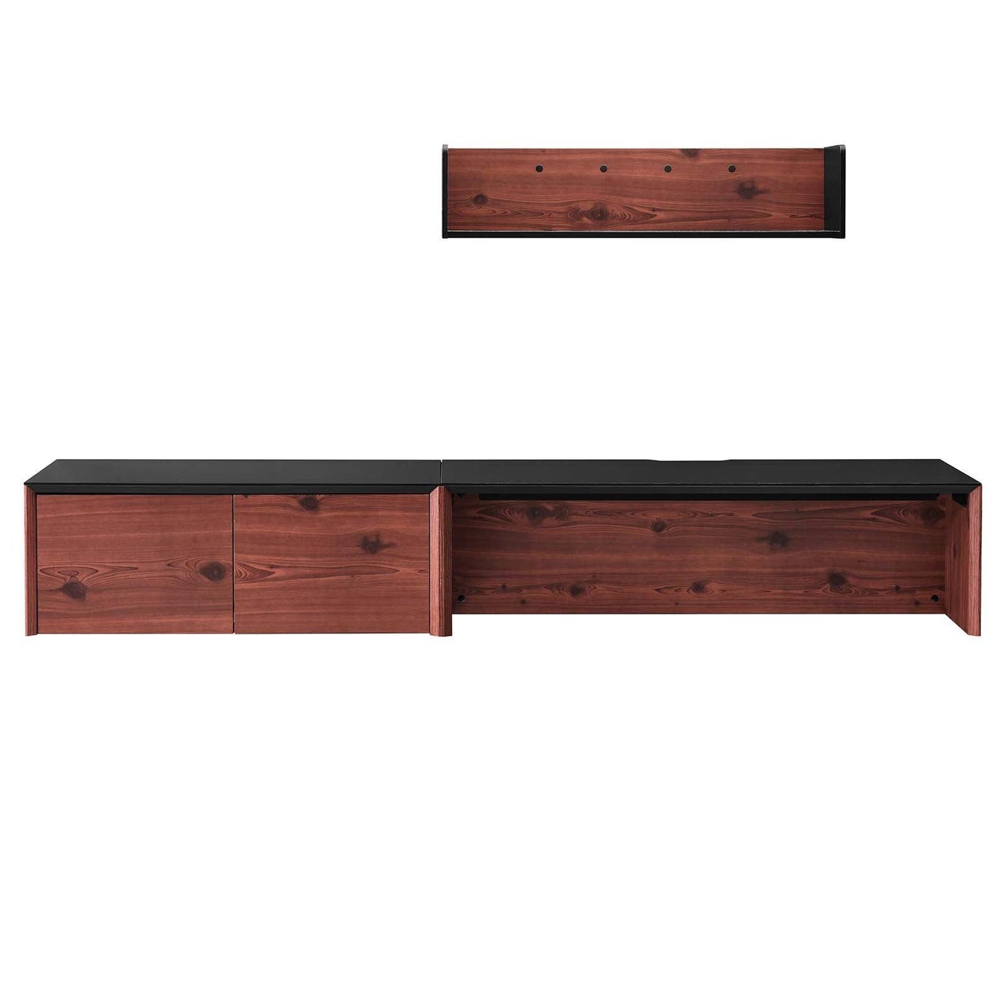 Modway Kinetic 49" Wall-Mount Office Desk With Cabinet and Shelf FredCo
