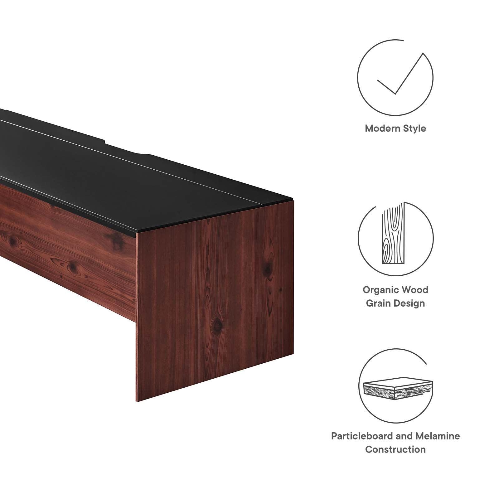 Modway Kinetic 49" Wall-Mount Office Desk With Cabinet and Shelf FredCo