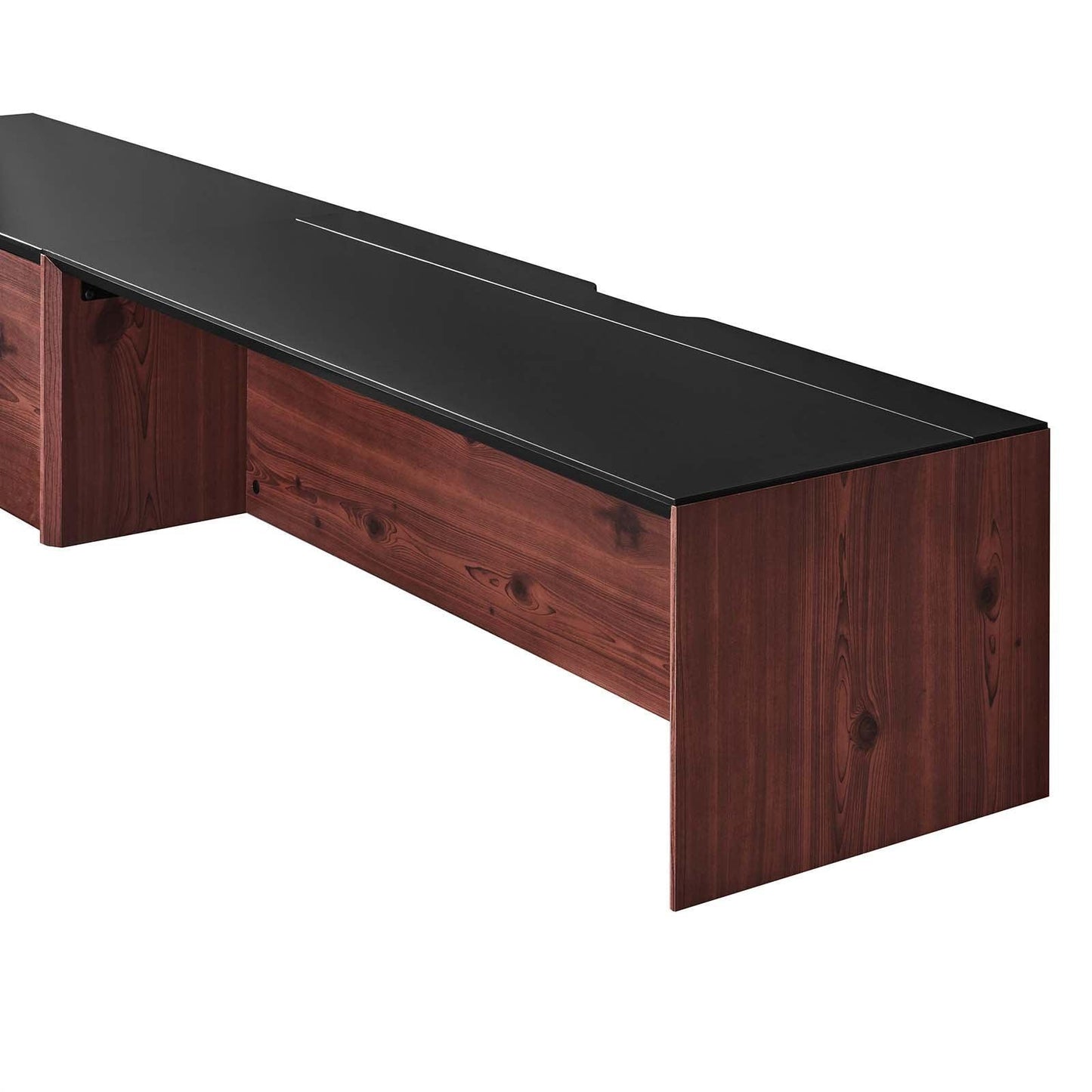 Modway Kinetic 49" Wall-Mount Office Desk With Cabinet and Shelf FredCo