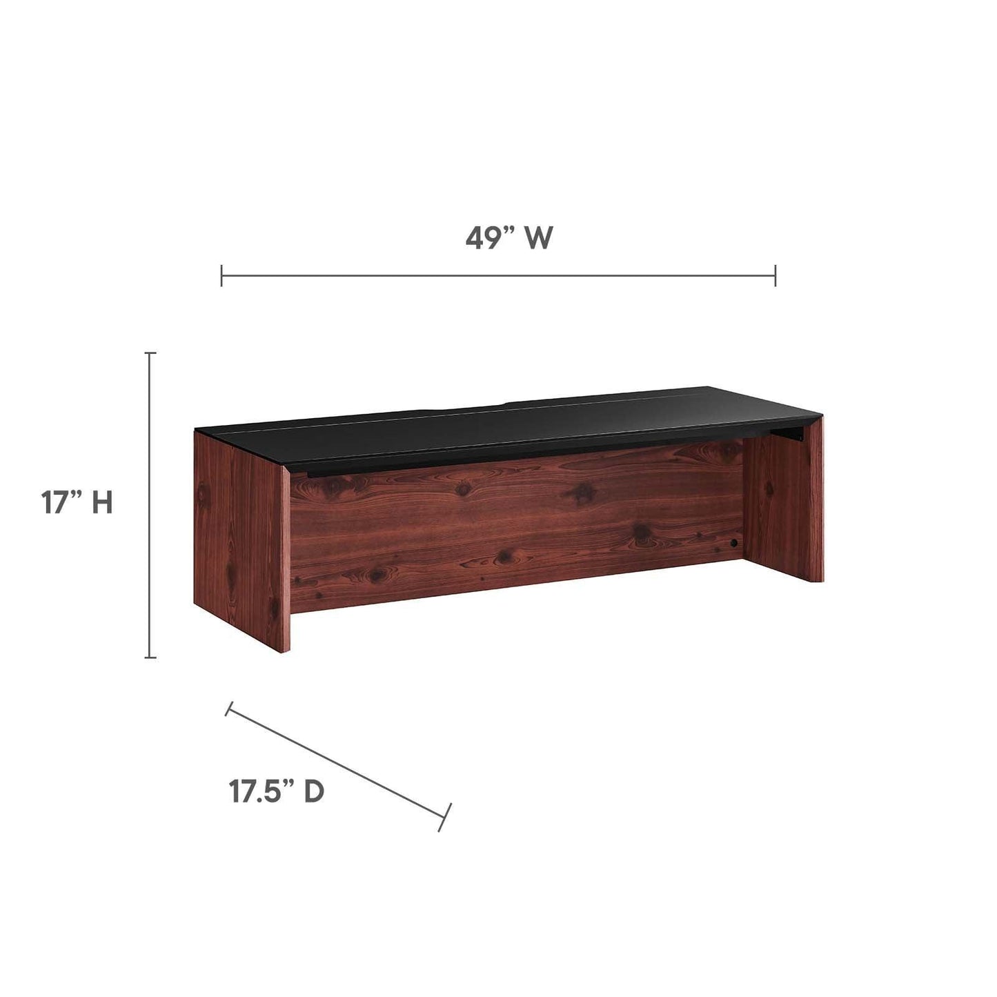Modway Kinetic 49" Wall-Mount Office Desk With Cabinet and Shelf FredCo