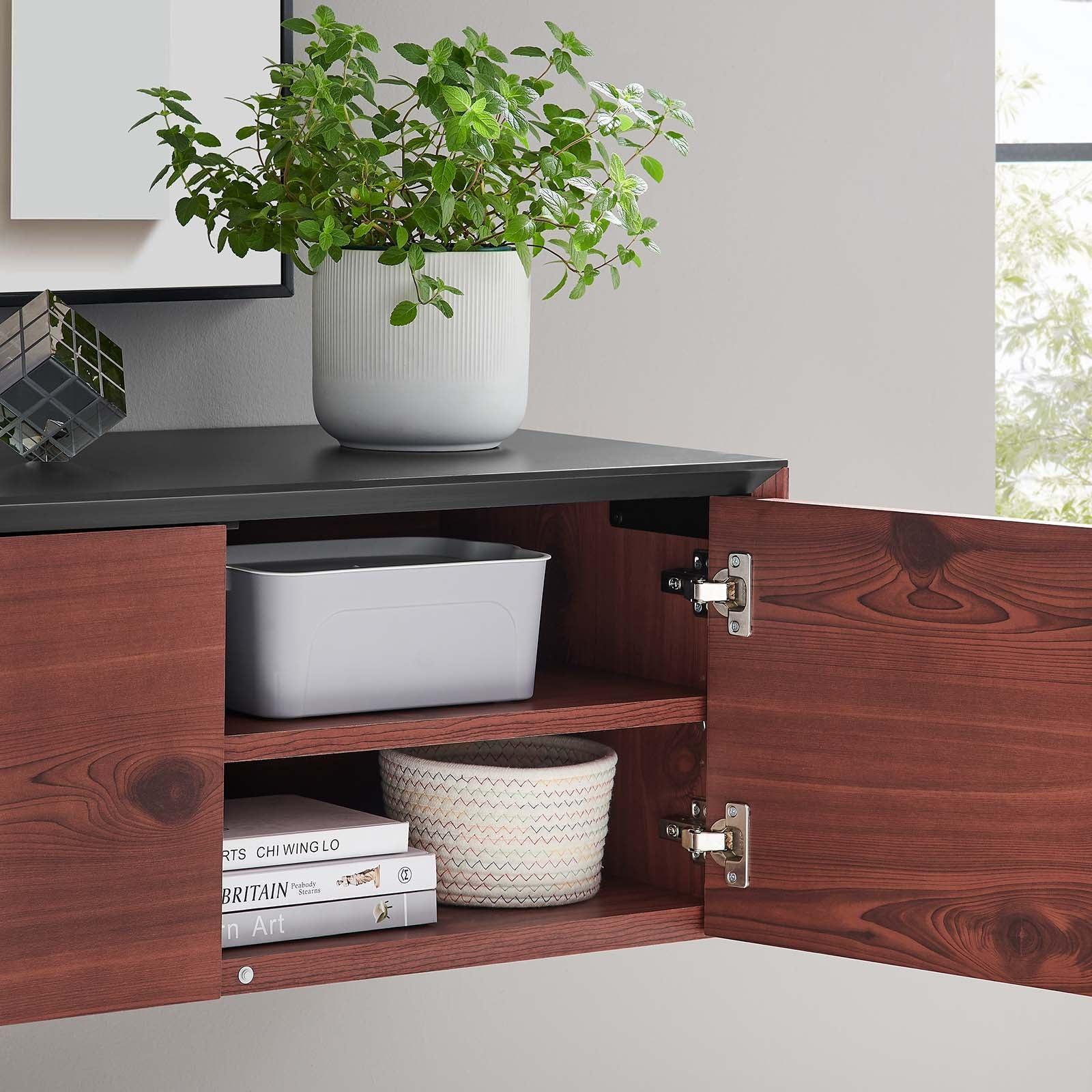 Modway Kinetic Wall-Mount Office Storage Cabinet FredCo