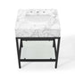 Modway Kingsley 26" Black Stainless Steel Bathroom Vanity FredCo