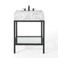Modway Kingsley 26" Black Stainless Steel Bathroom Vanity FredCo