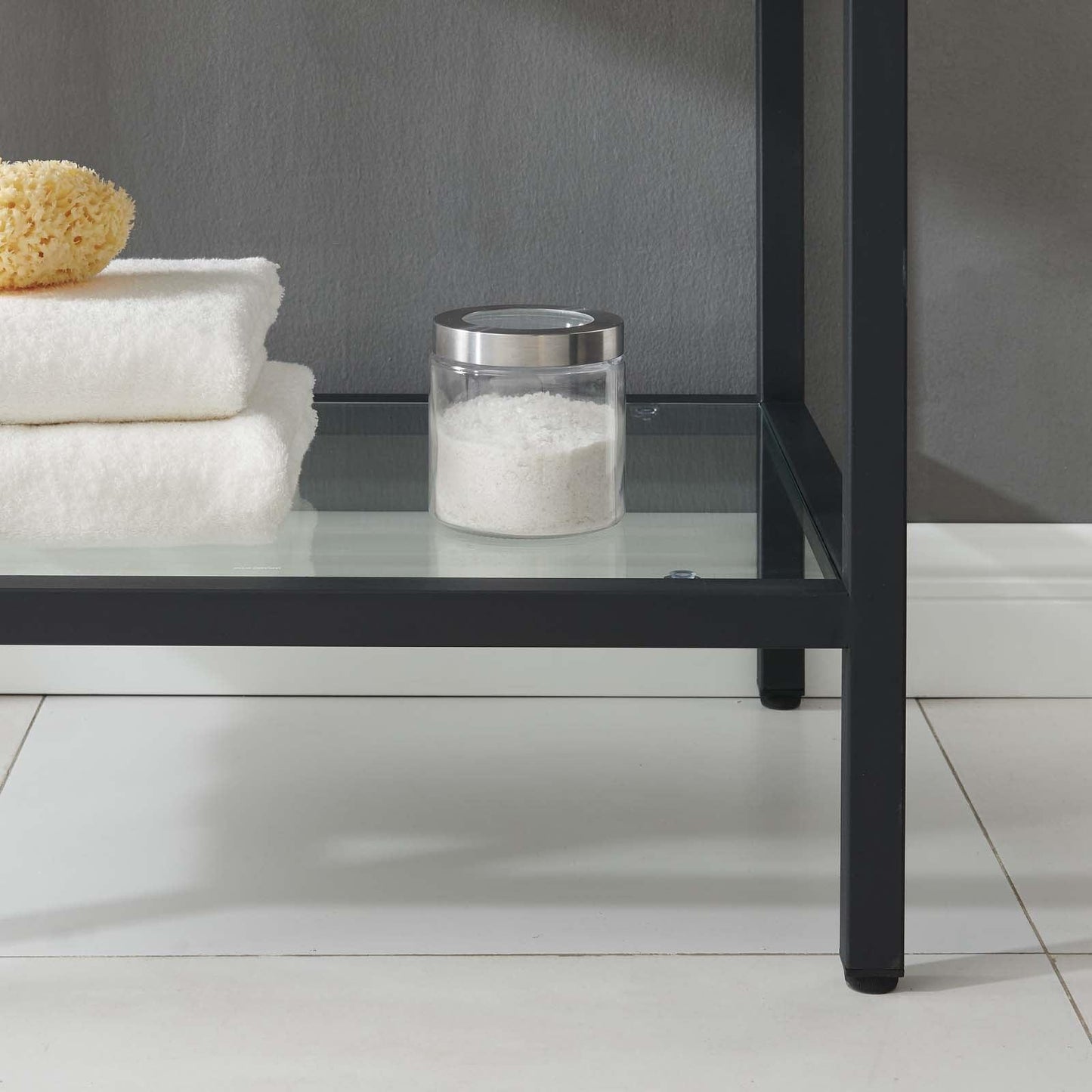 Modway Kingsley 36" Black Stainless Steel Bathroom Vanity FredCo