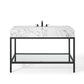 Modway Kingsley 50" Black Stainless Steel Bathroom Vanity FredCo