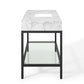 Modway Kingsley 50" Black Stainless Steel Bathroom Vanity FredCo