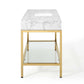 Modway Kingsley 50" Gold Stainless Steel Bathroom Vanity FredCo