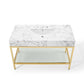 Modway Kingsley 50" Gold Stainless Steel Bathroom Vanity FredCo