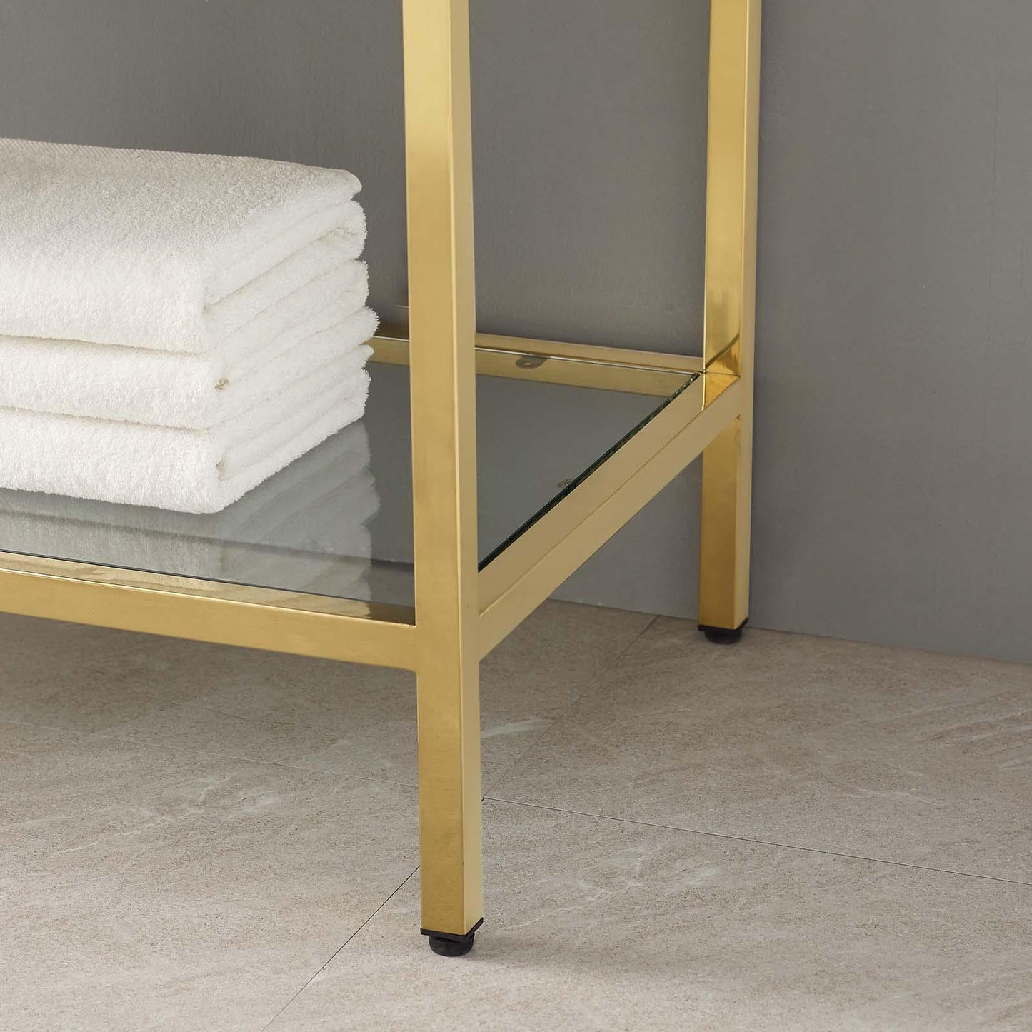 Modway Kingsley 50" Gold Stainless Steel Bathroom Vanity FredCo