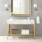 Modway Kingsley 50" Gold Stainless Steel Bathroom Vanity FredCo