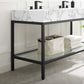 Modway Kingsley 60" Black Stainless Steel Bathroom Vanity FredCo